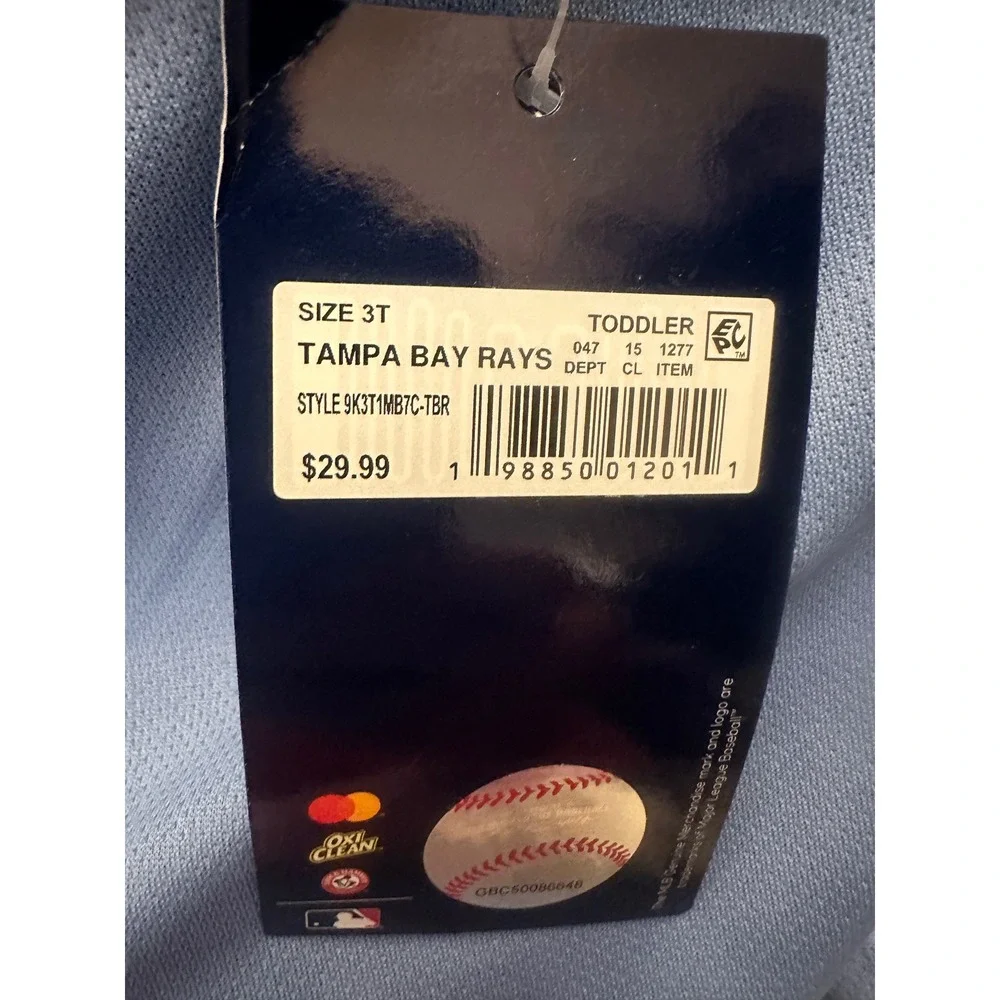 MLB Tampa Bay Rays Toddler Boys 3T Shirt and Shorts Set Blue Navy New with Tags